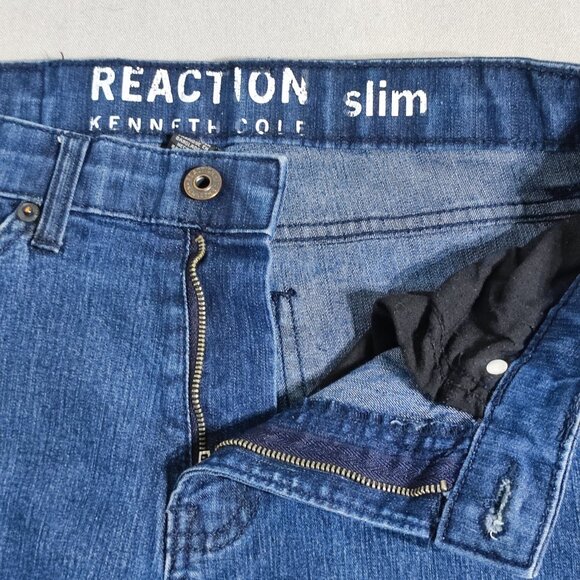 Reaction Kenneth Cole jeans men's size 30X30 ink blue Slim fit straight leg - Picture 6 of 13